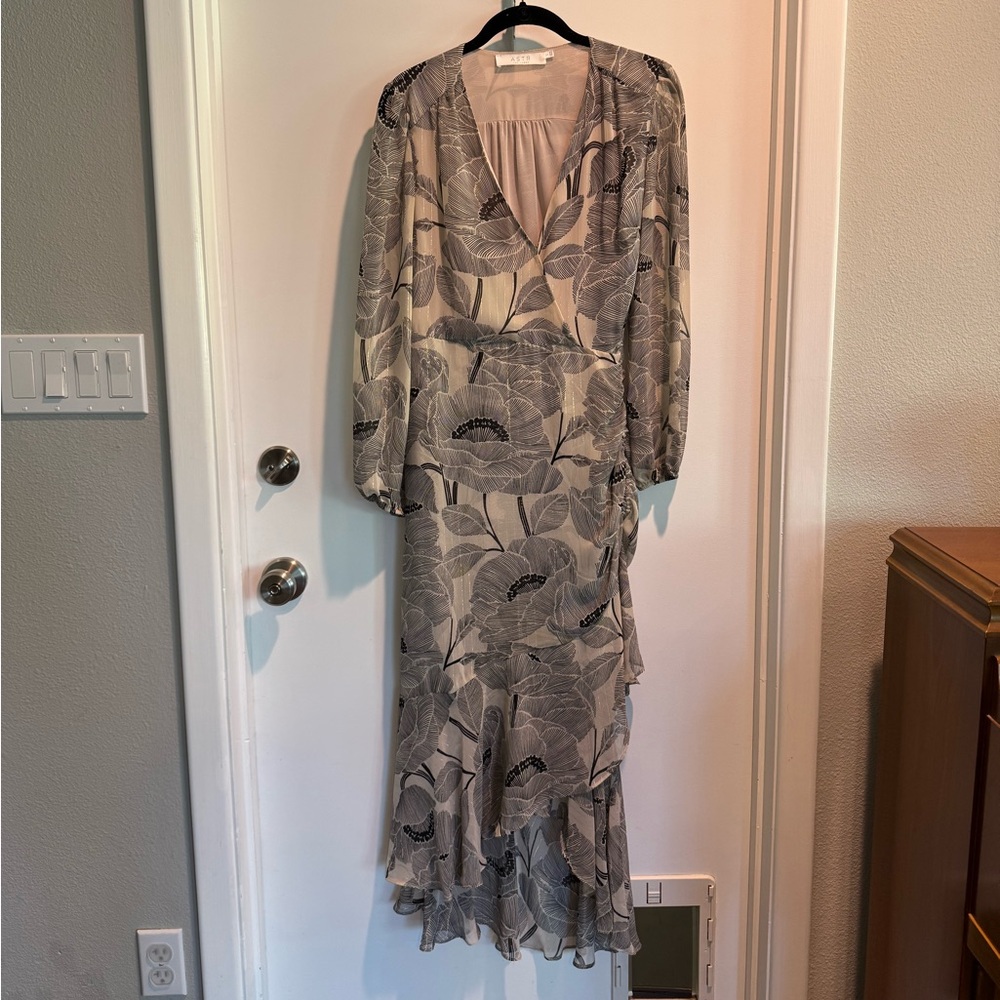 Black, White and Gold Floral Dress